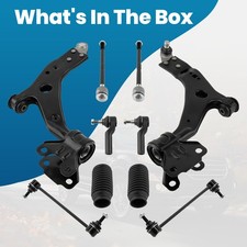 10x Front Lower Control Arms Ball Joints Tie Rod Ends for 2013-2018 Ford Escape picture