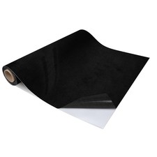 Premium Self-Adhesive Suede Fabric Wrap for Cars, 17 in X 80 in, Black picture