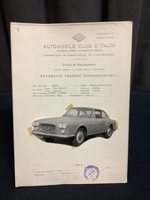 Rare Original File 1963 FIA Homologation Racing LANCIA FLAVIA PININFARINA picture