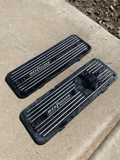 Vintage MerCruiser 150 Chevy 230 Inline-6 Finned Aluminum Side Covers — Pair picture