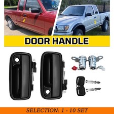 2-20 Exterior Door Handle w/ Lock Cylinders & Keys Set For Toyota Tacoma 1995-04 picture