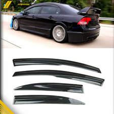 Window Vent Visor For 2006-2011 Honda Civic 4 Door Sedan Rain Guard Mugen Style picture