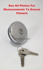 Chrome Metal Locking Gas Cap w/ Keys For 1947-1971 Ford & Chevy Models picture