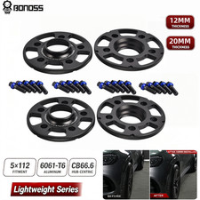 BONOSS Mercedes C257 C118 CLS Wheel Spacers 5x112 10+12mm 66.6mm Hub Centric 4Pc picture