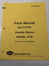MULTITON FORK LIFT TRUCK PARTS LIST MANUAL BOOK STW STACKER STWPM-487 MODEL picture