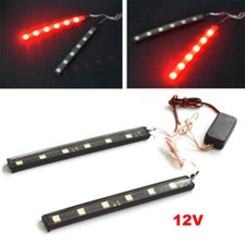 2pcs Pure Red Motorcycle ATV UTV Trailer Led Strobe Flashing Light Brake Lights picture