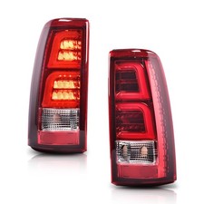 Fit For 99-02 Chevy Silverado 1500/99-06 GMC Sierra LED Tube Tail Lights Red picture