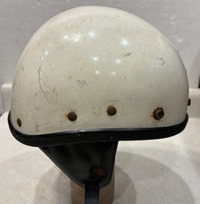 Vintage 1960's Buco Traveler Helmet White - Open Face Half Shell USA Adjustable picture