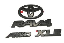 2019 - 2023 TOYOTA RAV4 XLE AWD Matte BLACK OUT EMBLEM OVERLAY picture