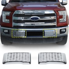 2pcs Chrome Front Bumper Corner Panel Trim Decor Cover For Ford F-150 F150 2015+ picture