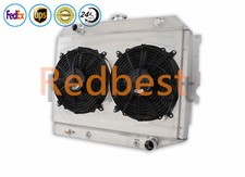 For 1968-74 72 DODGE CHARGER /PLYMOUTH SMALL BLOCK Radiator+Shroud+Fan 3 Row Alu picture
