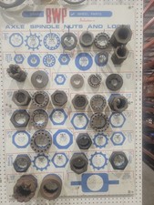 BWP M-1994 Heavy Duty Axle Spindle Nut Display Board Lot 70% Full Peterbilt Mack picture