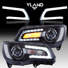 VLAND Projector Dual Beam LED Headlights For Chrysler 300 2011-2023 Head Lamps picture