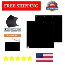 Durable 24x24 Inch Black Polymer Mud Flaps for All-Season Protection - 2 Pack picture