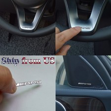 3D AMG Badge Interior Steering Wheel Sticker Decal Car Emblem For Race Sport Car picture
