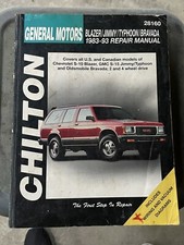 Chilton 28160 (8139)GM Blazer/Jimmy/Typhoon Bravada 1983-1993 Repair Manual Book picture