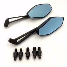 Black mirrors for motorcycle with 8mm or 10mm clockwise Honda handlebar mount picture
