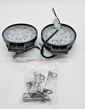 Nilight 15016F-B 4.5” 27W Round LED Flood Light Pods Pair Off Road Fog Lights picture