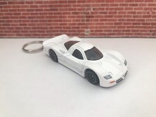 KEYCHAIN RING FOR NISSAN GT1 R390 SPORT CAR WHITE AUTO KEYS FOB WHEEL NEW picture