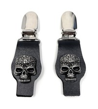 Warhawk Redesigned CELTIC SKULL Boot Clip Pant Leg Clamp for Bikers USA 122-11N picture