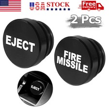 Universal Fire Missile Eject Button Car Cigarette Lighter Cover Accessories 2PCS picture