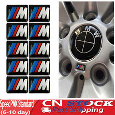 10 Pcs Set Fit For BMW M 3D Sticker Set Rims Wheels Badge Emblem 2023 New picture