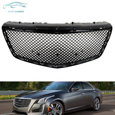 Front Bumper Upper Grille Grill For 2014 15-2019 Cadillac CTS Sedan Gloss Black picture