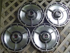 FOUR VINTAGE 1964 64 CHEVROLET CHEVY IMPALA CHEVELLE SS HUBCAPS WHEEL COVERS picture