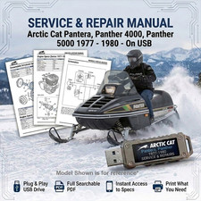 ARCTIC CAT PANTERA PANTHER 4000 5000 1977 - 1980 SERVICE REPAIR SHOP MANUAL USB picture