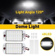 2x 12V Car 48-LED Interior Roof Light Ceiling Dome Lamp RV Camper Trailer Truck picture