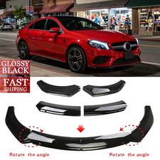For Mercedes Benz W213 C238 Glossy Black Front Bumper Splitter Spoiler Lip Body picture