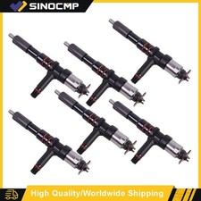 6pcs Fuel Injectors 095000-6070 6251-11-3100 for Komatsu 6D125  PC400-8 PC450-8 picture