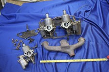 MG Midget AH Sprite Carburetor Set and Exhaust Manifold picture