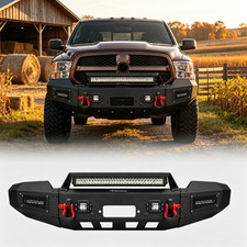 Textured Steel Front Bumper With LED Light Bar For 2019-2023 Dodge RAM 2500/3500 picture