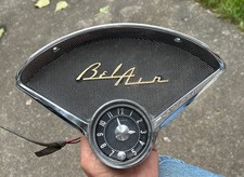 1955 1956 Chevy Bel Air Dash Clock  And Dash Housing Bezel 55 56 Wire Harness picture