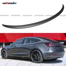 FOR 2017-2023 TESLA MODEL 3 SLEEK OE STYLE MATTE CARBON FIBER TRUNK SPOILER WING picture
