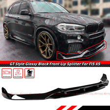 For 2015-2018 BMW X5 F15 M Sport GT Style Glossy Black Front Bumper Lip Splitter picture
