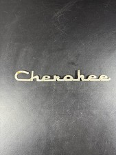 Vintage Piper Cherokee PA-28 Aircraft Metal Script Emblem Badge Nameplate 11” picture