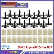 40-Pack for BMW Front Fender Liner C-Clip+Hex Bolt 07147311312 07149213164 USA picture