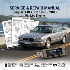 JAGUAR XJ8 X308 1998 1999 2000 2001 2002 2003 SERVICE REPAIR WORKSHOP MANUAL USB picture