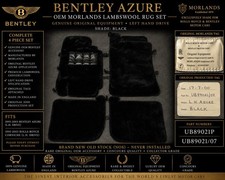 Genuine Bentley Azure Morlands Lambswool Rugs Black OEM UB89021P picture