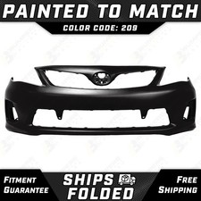 NEW Painted *209 - Black* Front Bumper Cover Fascia for 2011-2013 Toyota Corolla picture
