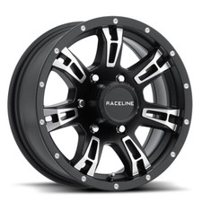 RACELINE 840 Arsenal Trailer 16X6 6X139.7 Offset 0 Black Machined (Qty of 1) picture