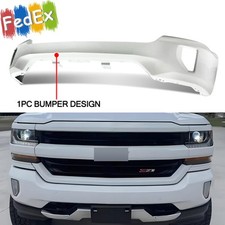 Steel Summit White Front Bumper W/ Fog Hole Fits Chevy Silverado 1500 2016-2018 picture