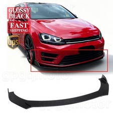 For Volkswagen Golf R 2015-17 V2 Style Gloss Black Front Bumper Chin Lip Spoiler picture