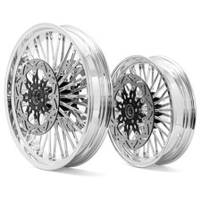 21x3.5 16x3.5 Fat Spoke Wheel for Harley Touring Road King Electra Glide Classic picture