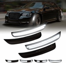 4X Dynamic White LED Side Marker Lights Front & Rear for 2015-2023 Chrysler 300 picture