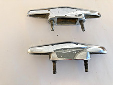 PAIR 1958 BUICK SPECIAL TRUNK HANDLE EMBLEM BRACKETS WITH ORIGINAL BOLTS OEM GM picture