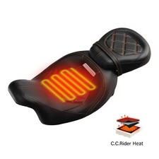 Black Low-Profile Driver Passenger Seat Fit For Harley Street Glide 2009-2023 22 picture