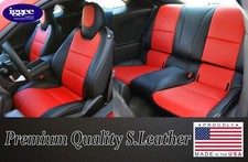 FOR 2010~2015 CHEVY CAMARO COUPE IGGEE CUSTOM MADE FIT FRONT & REAR SEAT COVERS picture